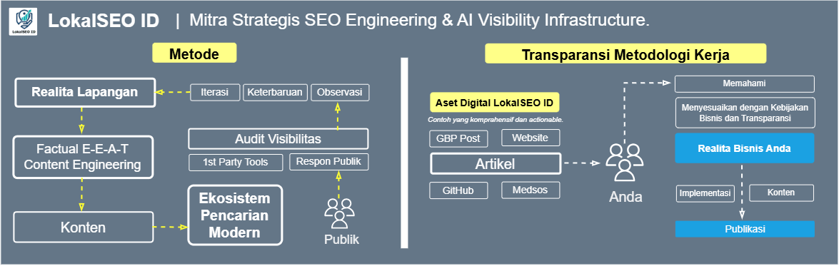 Skema Sebaran Aset Digital dan Transpaansi Metodolgi milik LokalSEO ID